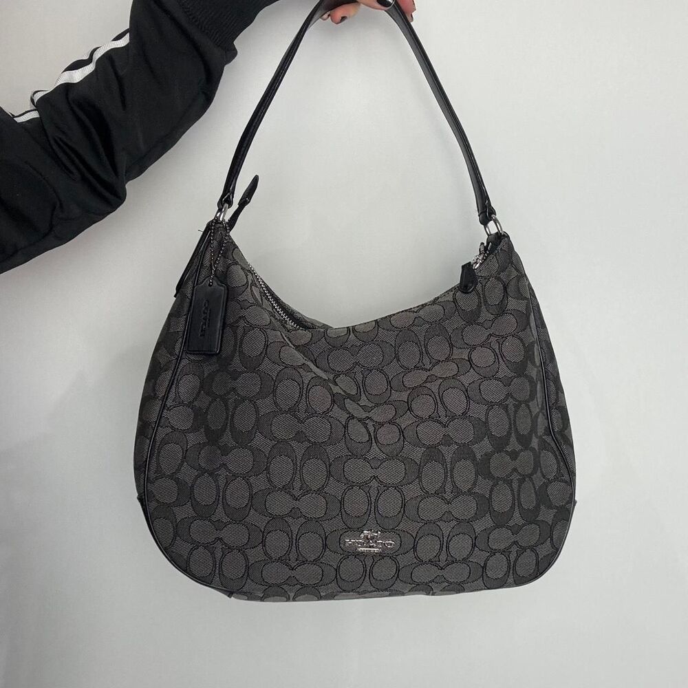 Coach Women's Grey and Black Bag